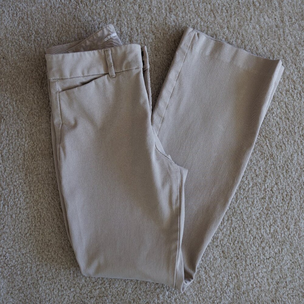 Old Navy High-Waisted Pixie Flare Pants, Khaki, 6P